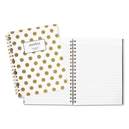 Cambridge Notebook, Med, Gold Dots, Black 59016